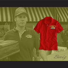 Load image into Gallery viewer, Ricky Bobby Hugalo&#39;s Pizza Logo 4 Red Polo Shirt
