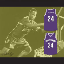 Load image into Gallery viewer, Kadeem Hardison Antoine Tyler 24 Huskies Purple Basketball Jersey The 6th Man