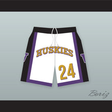 Load image into Gallery viewer, Antoine Tyler 24 Huskies White Basketball Shorts