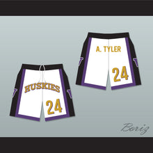 Load image into Gallery viewer, Antoine Tyler 24 Huskies White Basketball Shorts