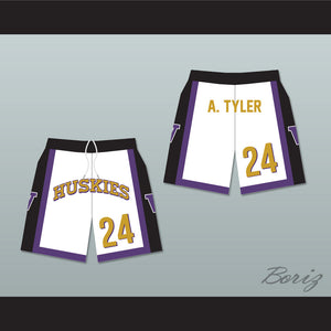 Antoine Tyler 24 Huskies White Basketball Shorts