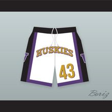 Load image into Gallery viewer, Kenny Tyler 43 Huskies White Basketball Shorts