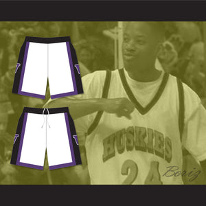 The 6th Man Huskies White Basketball Shorts