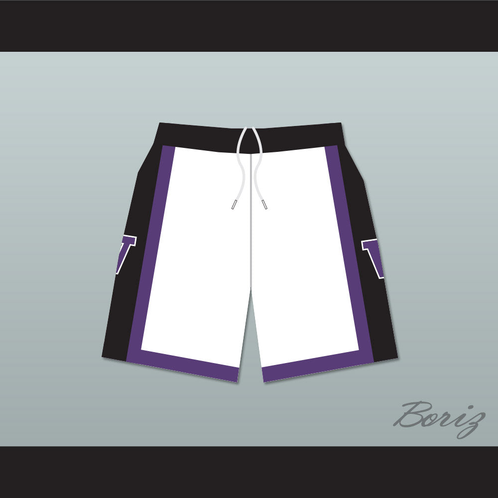 The 6th Man Huskies White Basketball Shorts