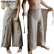 Load image into Gallery viewer, INCERUN Men Thai Fisherman Pants Wraps Loose Vintage Solid Color Women Yoga-pants 2019 Joggers Wide Leg Pants Men Trousers S-5XL