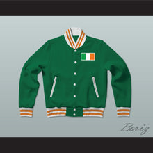 Load image into Gallery viewer, Ireland Varsity Letterman Jacket-Style Sweatshirt