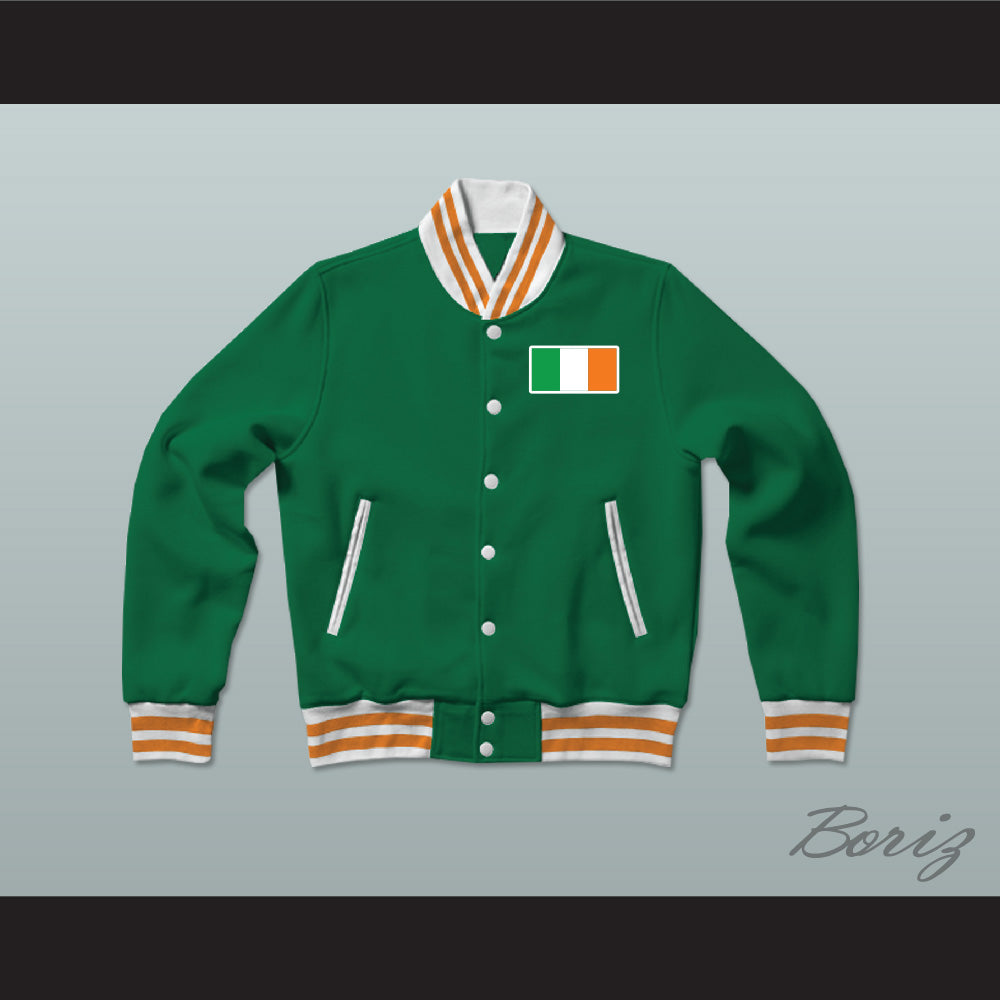 Ireland Varsity Letterman Jacket-Style Sweatshirt