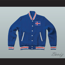 Load image into Gallery viewer, Iceland Varsity Letterman Jacket-Style Sweatshirt