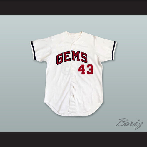 Idaho Falls Gems 43 White Baseball Jersey
