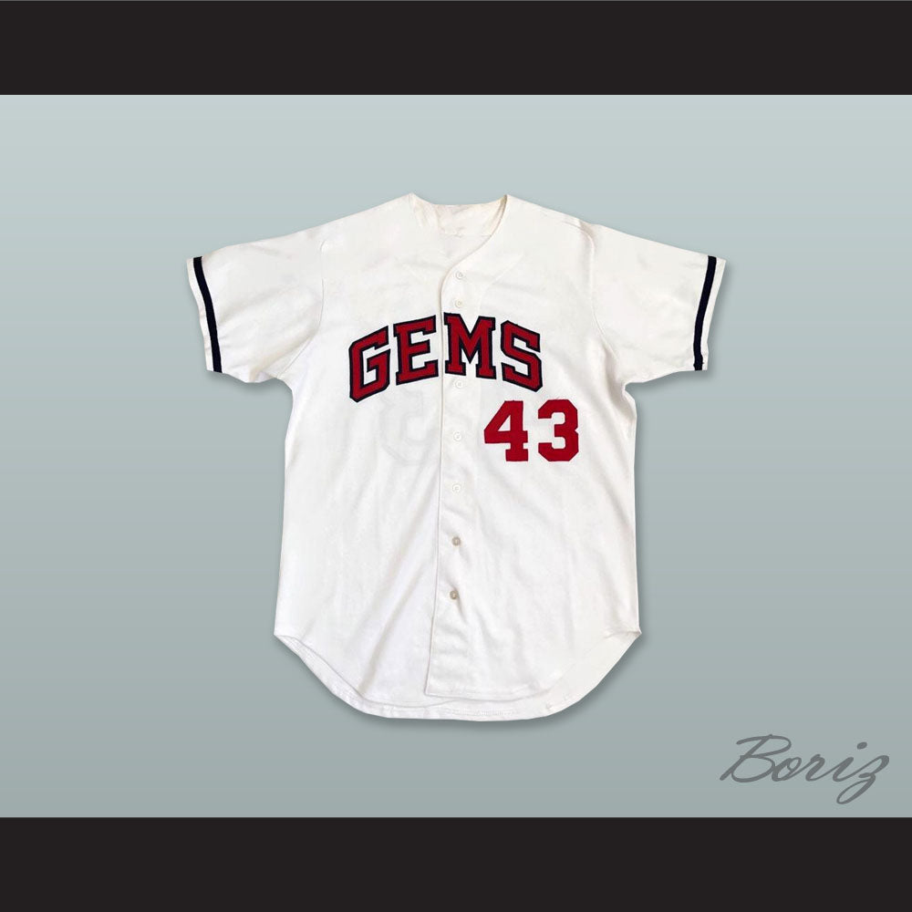 Idaho Falls Gems 43 White Baseball Jersey
