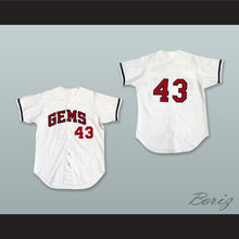 Load image into Gallery viewer, Idaho Falls Gems 43 White Baseball Jersey