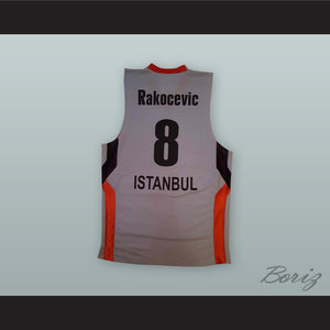 Igor Rakocevic 8 Efes Pilsen Gray Basketball Jersey