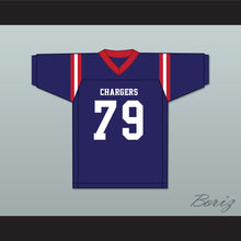 Load image into Gallery viewer, Ikem Ekwonu 79 Providence Day School Chargers Navy Blue Football Jersey 2