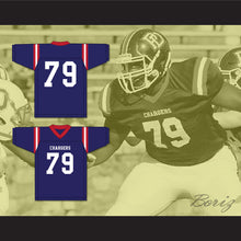 Load image into Gallery viewer, Ikem Ekwonu 79 Providence Day School Chargers Navy Blue Football Jersey 1