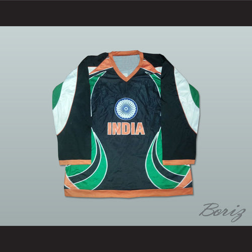 India National Team Black Hockey Jersey