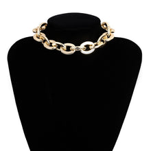 Load image into Gallery viewer, IngeSight.Z Punk Curb Cuban Choker Necklace Collar Statement Gold Color Chunky Thick Clavicle Chain Necklaces for Women Jewelry