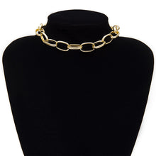 Load image into Gallery viewer, IngeSight.Z Punk Curb Cuban Choker Necklace Collar Statement Gold Color Chunky Thick Clavicle Chain Necklaces for Women Jewelry