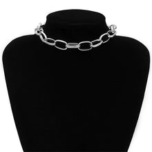 Load image into Gallery viewer, IngeSight.Z Punk Curb Cuban Choker Necklace Collar Statement Gold Color Chunky Thick Clavicle Chain Necklaces for Women Jewelry