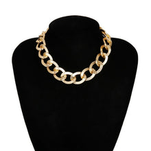 Load image into Gallery viewer, IngeSight.Z Punk Curb Cuban Choker Necklace Collar Statement Gold Color Chunky Thick Clavicle Chain Necklaces for Women Jewelry