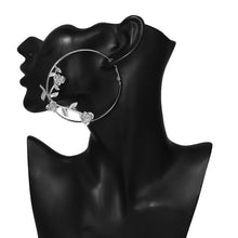 Load image into Gallery viewer, IngeSight.Z Punk Hyperbole Big Circle with Baby Femme Letter Hoop Earrings Women Fashion Jewelry Oorbellen Female