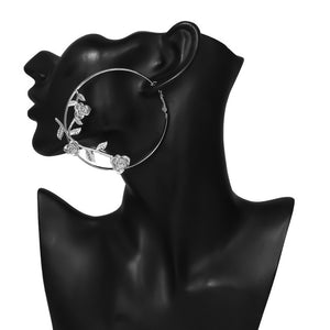 IngeSight.Z Punk Hyperbole Big Circle with Baby Femme Letter Hoop Earrings Women Fashion Jewelry Oorbellen Female