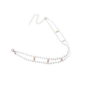 IngeSight.Z Punk Multi Layered Imitation Pearl Choker Necklace Collar Statement Boho Handmade Pendant Necklace for Women Jewelry