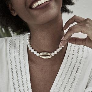 IngeSight.Z Punk Multi Layered Imitation Pearl Choker Necklace Collar Statement Boho Handmade Pendant Necklace for Women Jewelry