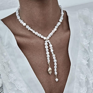 IngeSight.Z Punk Multi Layered Imitation Pearl Choker Necklace Collar Statement Boho Handmade Pendant Necklace for Women Jewelry