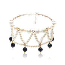 Load image into Gallery viewer, IngeSight.Z Punk Multi Layered Imitation Pearl Choker Necklace Collar Statement Boho Handmade Pendant Necklace for Women Jewelry