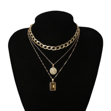 Load image into Gallery viewer, IngeSight.Z Punk Multi Layered Pearl Choker Necklace Collar Statement Virgin Mary Coin Crystal Pendant Necklace Women Jewelry