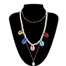 Load image into Gallery viewer, IngeSight.Z Punk Multi Layered Pearl Choker Necklace Collar Statement Virgin Mary Coin Crystal Pendant Necklace Women Jewelry
