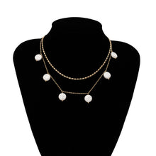 Load image into Gallery viewer, IngeSight.Z Punk Multi Layered Short Choker Necklace Collar Statement Irreglar Pearl Tassel Pendant Necklace Women Jewelry