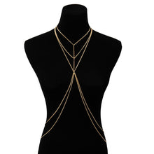 Load image into Gallery viewer, IngeSight.Z Simple Style Chain Necklace Belly Body Chain Fashion Sexy Copper Sequins Body Chain Jewelry for Women Beach Party
