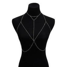 Load image into Gallery viewer, IngeSight.Z Simple Style Chain Necklace Belly Body Chain Fashion Sexy Copper Sequins Body Chain Jewelry for Women Beach Party