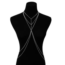 Load image into Gallery viewer, IngeSight.Z Simple Style Chain Necklace Belly Body Chain Fashion Sexy Copper Sequins Body Chain Jewelry for Women Beach Party