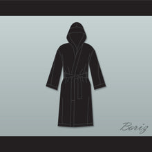 Load image into Gallery viewer, Iron Mike Tyson Black Satin Full Boxing Robe with Hood