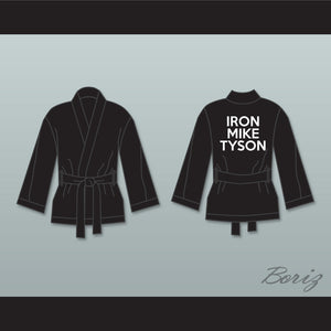 Iron Mike Tyson Black Satin Half Boxing Robe