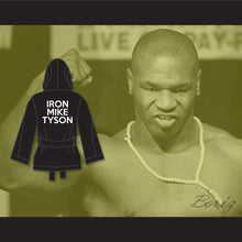 Load image into Gallery viewer, Iron Mike Tyson Black Satin Half Boxing Robe with Hood