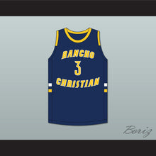 Load image into Gallery viewer, Isaiah Mobley 3 Rancho Christian School Eagles Navy Blue Basketball Jersey 4