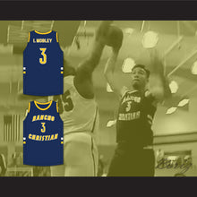 Load image into Gallery viewer, Isaiah Mobley 3 Rancho Christian School Eagles Navy Blue Basketball Jersey 4
