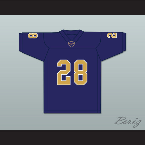 Isaiah Spiller 28 Klein Collins High School Tigers Navy Blue Football Jersey 1