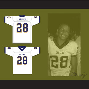 Isaiah Spiller 28 Klein Collins High School Tigers White Football Jersey 2