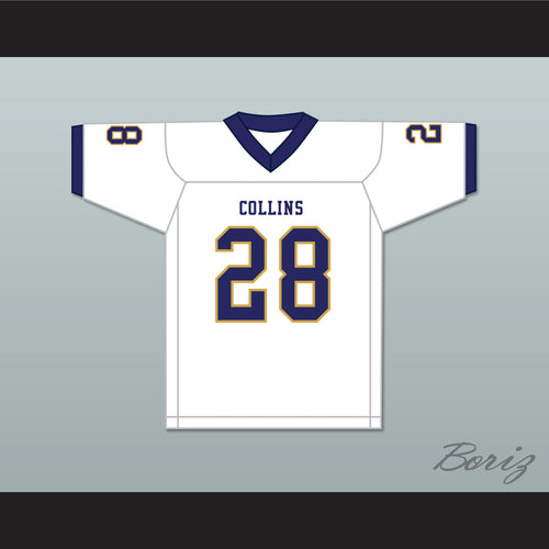 Isaiah Spiller 28 Klein Collins High School Tigers White Football Jersey 1