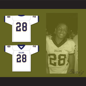 Isaiah Spiller 28 Klein Collins High School Tigers White Football Jersey 1