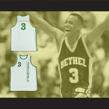 Load image into Gallery viewer, Allen Iverson 3 Bethel High School White Basketball Jersey