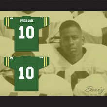 Load image into Gallery viewer, Allen Iverson 10 Bethel High School Bruins Green Football Jersey