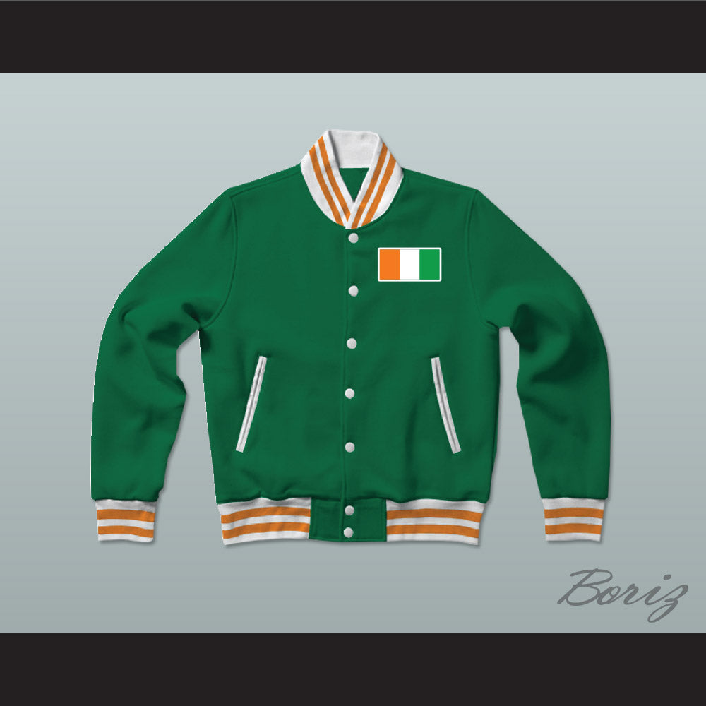 Ivory Coast Varsity Letterman Jacket-Style Sweatshirt