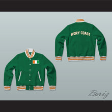 Load image into Gallery viewer, Ivory Coast Varsity Letterman Jacket-Style Sweatshirt