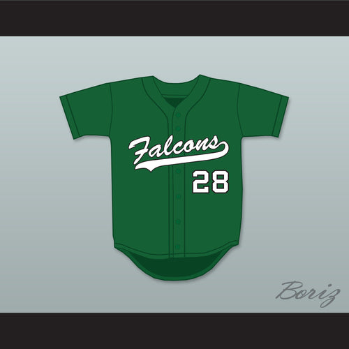 JD Martinez 28 Charles W. Flanagan High School Falcons Green Baseball Jersey 1