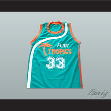 Load image into Gallery viewer, Jackie Moon 33 Flint Tropics Teal Basketball Jersey Semi Pro